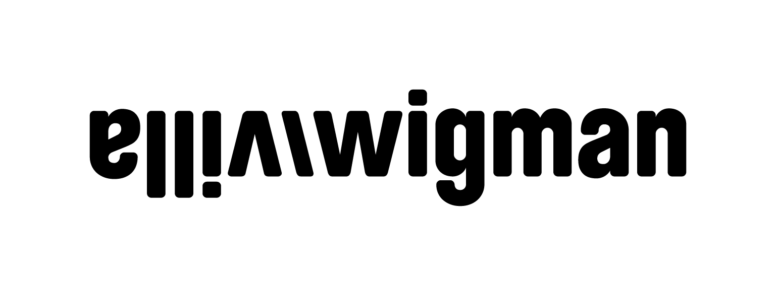 Schwarzer Schriftzug 'Villa Wigman'